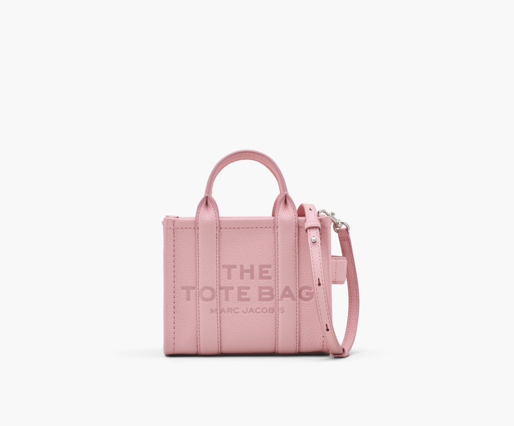 The Leather Crossbody Tote Bag (Ribbon Pink)